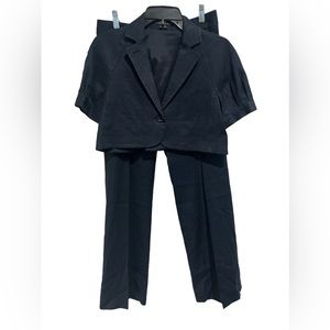 Theory “crunch” Navy Suit Jacket and Pant